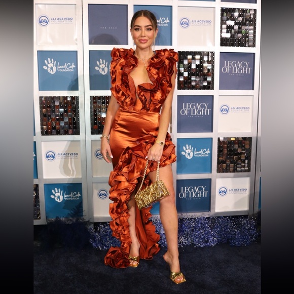 Bronx and Banco x REVOLVE Aurora Gown in Copper in size XS. - Picture 6 of 6